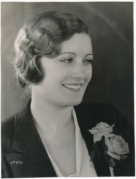 Marcelle CHANTAL éclatant portrait actrice photo photographie époque rose mode