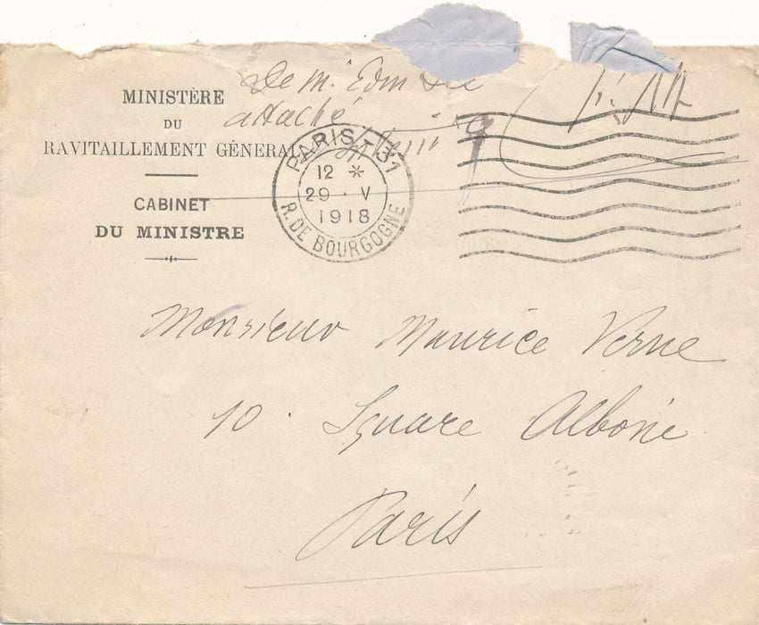 Edmond Sée correspondance 5 lettres Maurice VERNE et 4 documents autographes