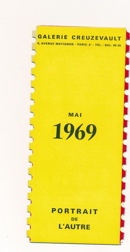 galerie Creuzevault dépliant exposition collective 1969 Portrait de l’autre
