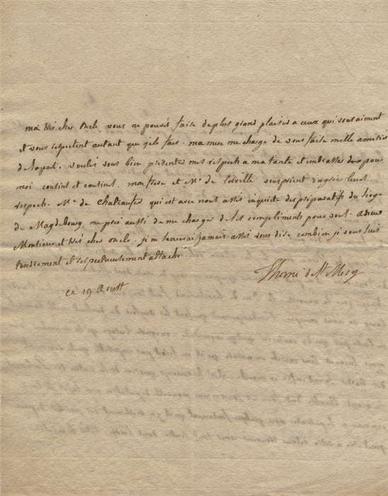 Thomé de Méry THOMÉ de FERRIERES correspondance lettres autographes signées