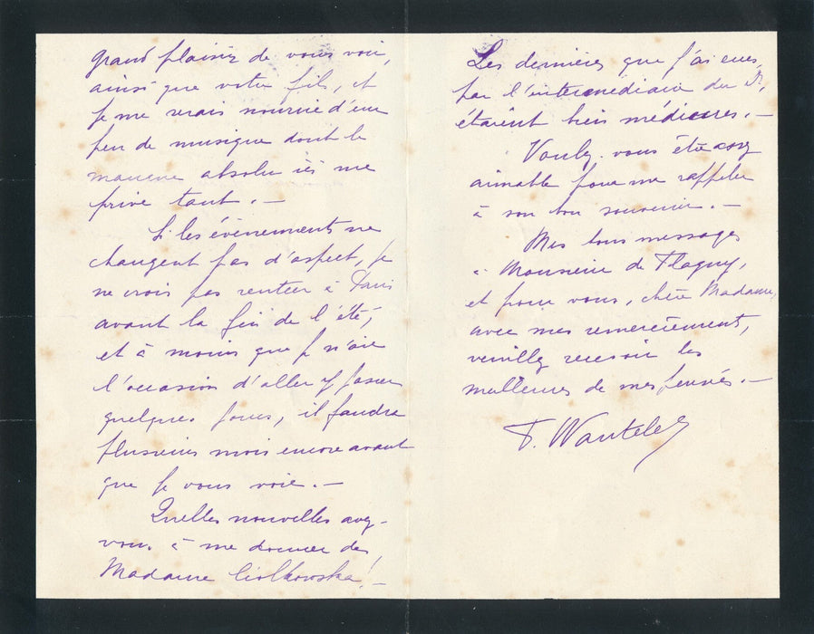 5 lettres autographes adressées à critique art Muriel CIOLKOWSKA Rodin