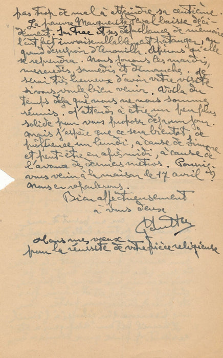 Henry GAULTIER acteur pièce Voyageur Anouilh Fresnay Marguerite Deval lettre