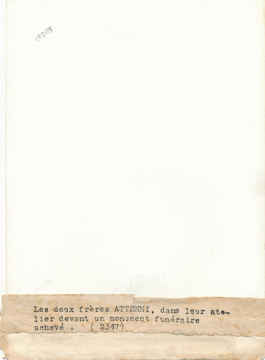Les frères ATTENNI sculpture sculpteurs Bouchard Landowski photographie atelier