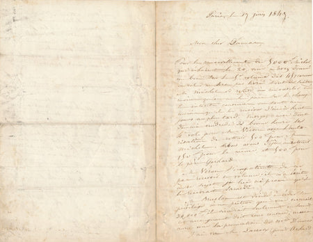 J.-B. FELLENS éditeur à Alexandre Dumas père Les Quarante-cinq lettre autographe