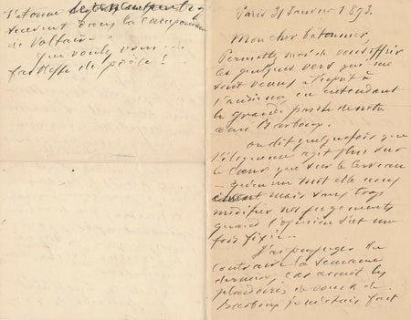 Scandale Panama Charles Limet lettre autographe signée avocat justice poème !