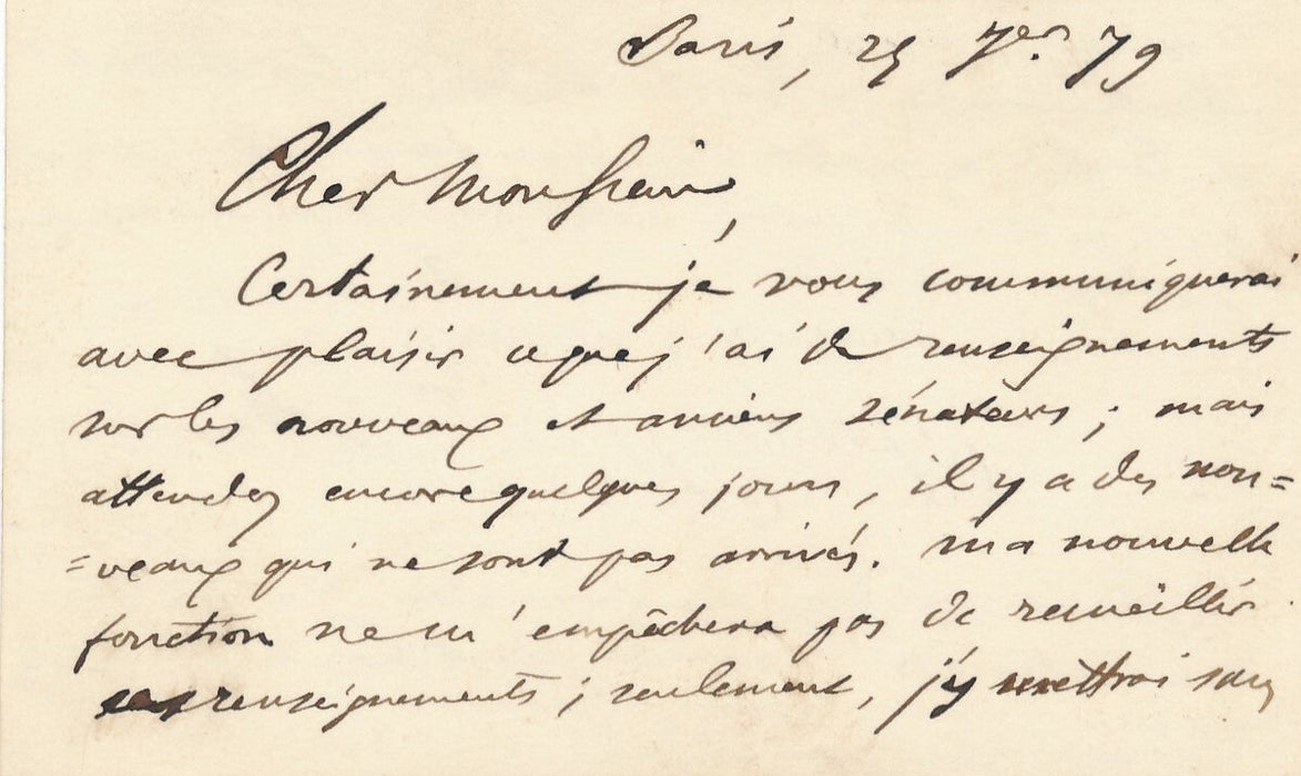 Ferdinand HEROLD préfet Seine 8 lettres autographes signées Jules CLÈRE 