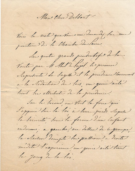 Alexandre-Denis Abel de PUJOL lettre autographe signée Auguste Delsart