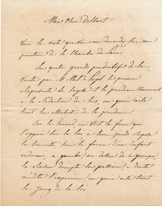 Alexandre-Denis Abel de PUJOL lettre autographe signée Auguste Delsart