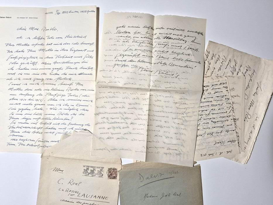 peintre graveur Suisse Oskar DALVIT 30 lettres autographes signées ou cartes