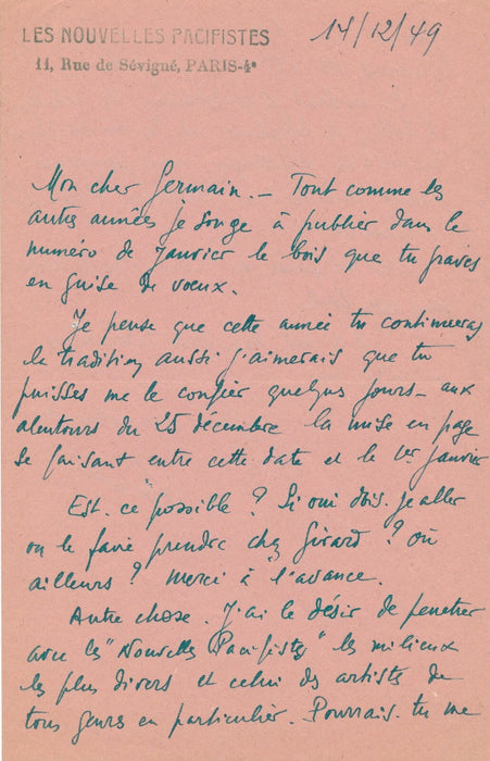 arnarchisme Louis Louvet 4 lettres rapprochement franco allemand Delatousche