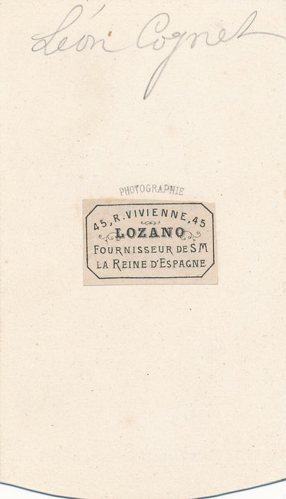 Le peintre Léon COGNIET (1794-1880) par CARJAT cdv photo photographie 