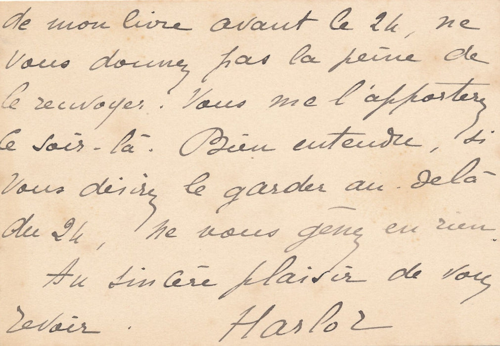 Thilda HARLOR carte autographe signée des choses infiniment gracieuses féminisme