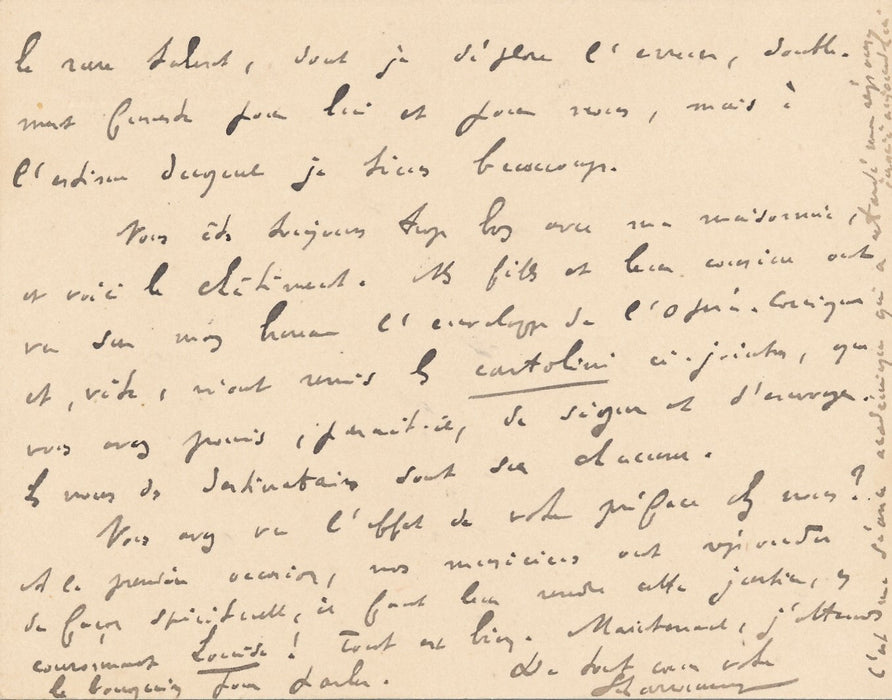 théâtre Gustave LARROUMET lettre autographe signée Albert Carré ET carte