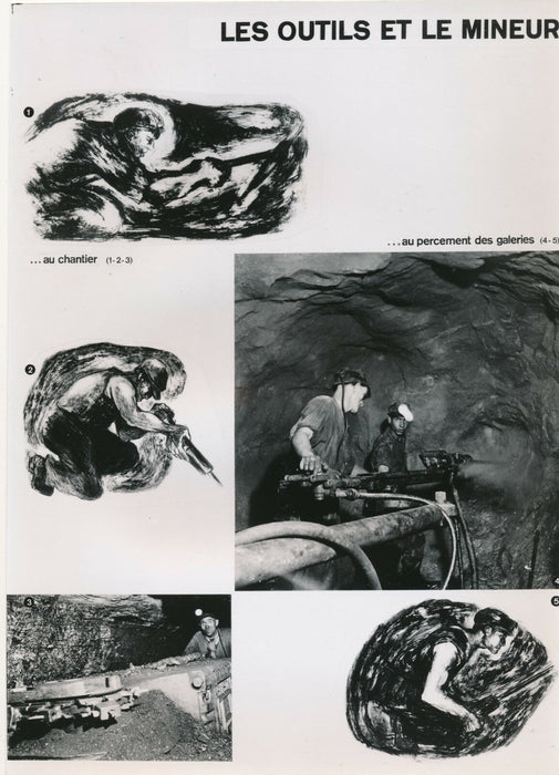 graphisme plan Marshall France 1950 mines et mineurs photo photographie