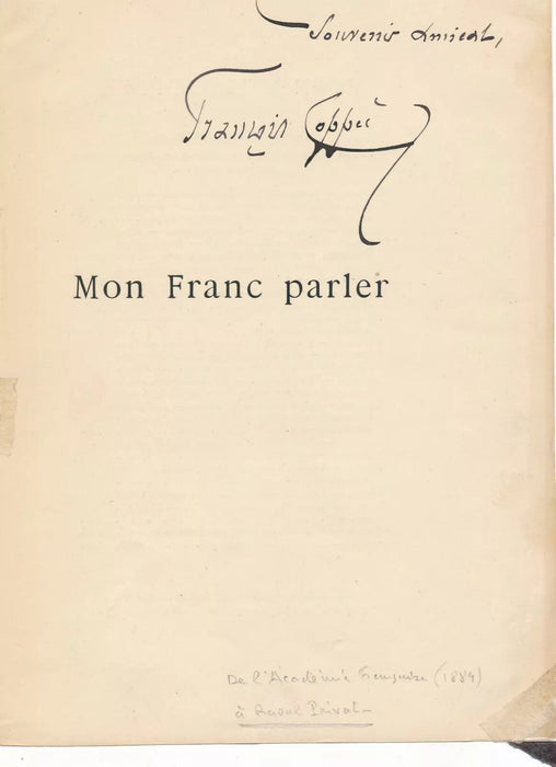 François COPPÉE poète 2 billets 3 signatures Taponier photo