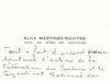 Alice MARTINEZ RICHTER carte autographe signée soutien Syndicat des artistes