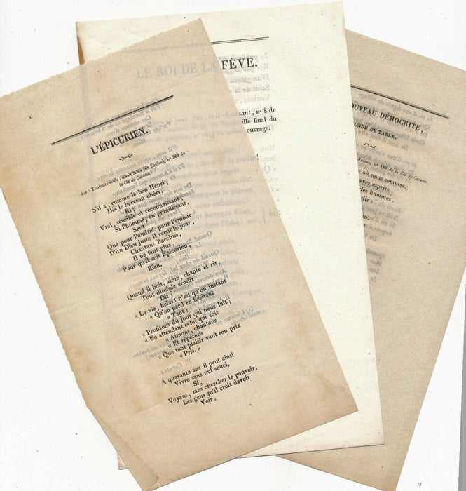 Chanson Pierre CAPELLE chansonnier 4 lettres autographes signées MONTIGNY caveau