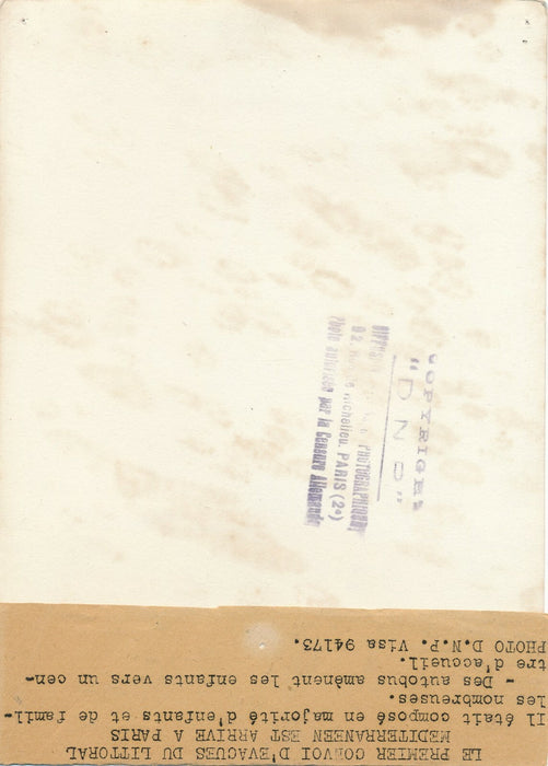 Enfants réfugiés 1943 ? Paris bus photographie