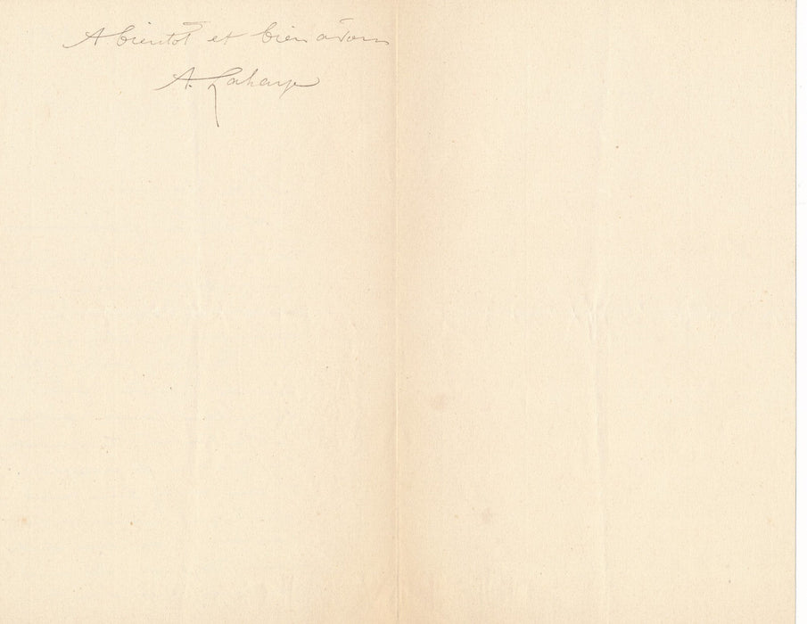 peintre Alexis LAHAYE 2 lettres autographes portrait Auber tableau Paresses