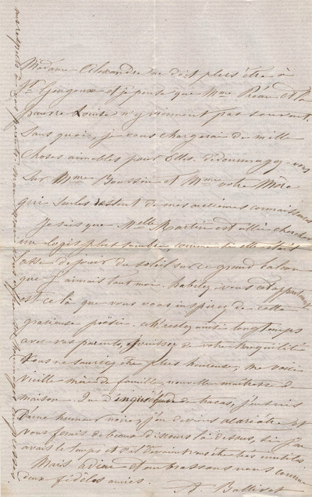 Famille Callard Ballivet Saint Gengoux Royal ou National 3 lettres autographes