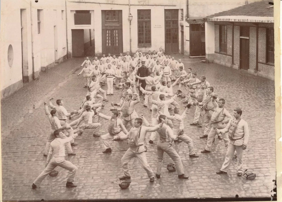 militaria militaire infanterie Rambouillet 1888 12 tirages époque escrime armes