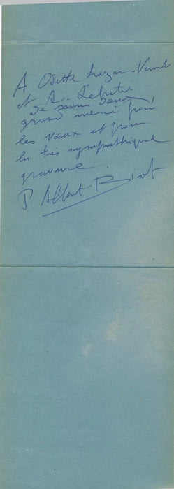 Pierre ALBERT-BIROT 3 documents poèmes deux envois autographes