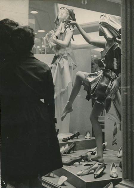 Vitrine magasins PINET chaussures italiennes MAGLI 1960 photo photographie