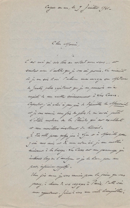 Jules Bertaut littérature correspondance 12 lettres autographes signées lot