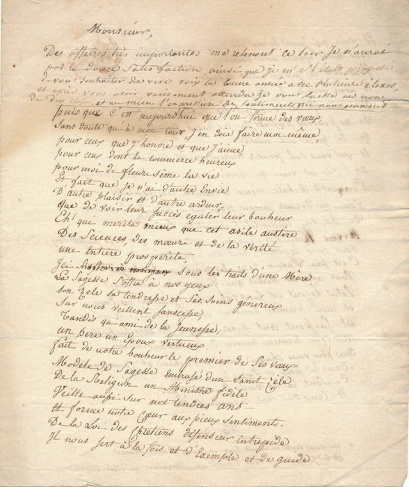Famille Letellier, Paris, Bourg la Reine, vers 1880-1890 3 documents autographes