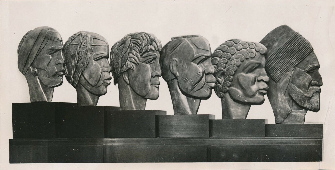 Salon sculpteurs marocains 1937 photo photographie Trampus sculpture art époque