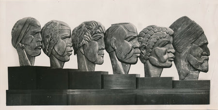 Salon sculpteurs marocains 1937 photo photographie Trampus sculpture art époque