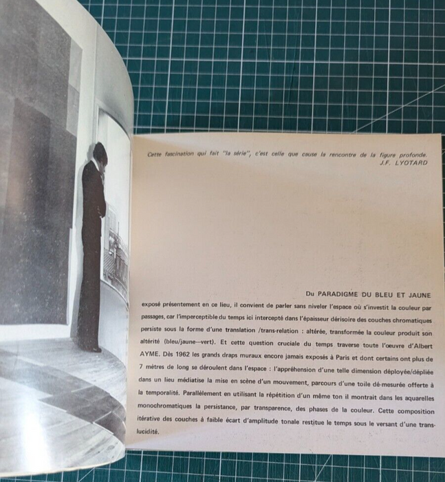 Albert Ayme Paradigme du bleu et jaune catalogue 1976 photo sérigraphies