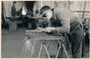 Photographie apprenti soudure 2 tirage argentique d'époque v. 1960 ouvrier