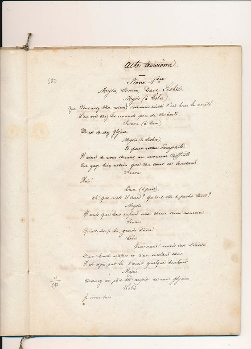 Traduction TERENCE, L’Andrienne Manuscrit signé de 43 pages in-4  comédie