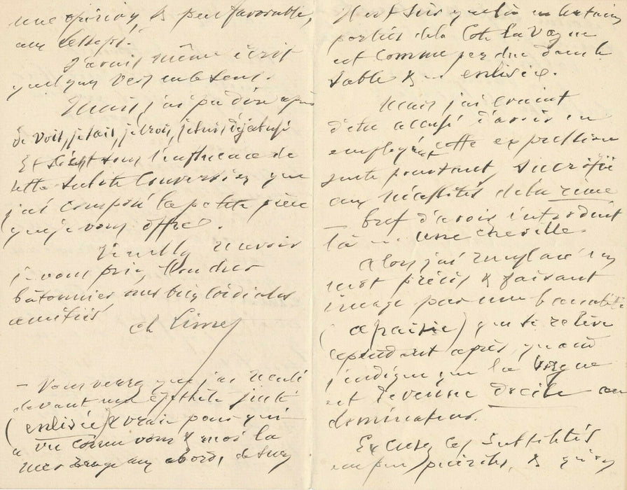 Scandale Panama Charles Limet lettre autographe signée avocat justice poème !