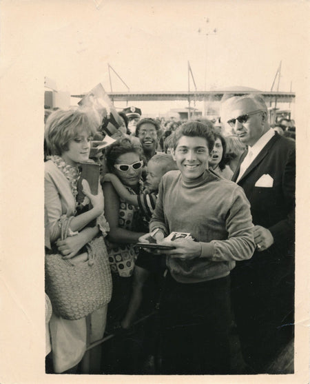 Photographie Paul Anka chanteur, compositeur tirage argentique époque 1953