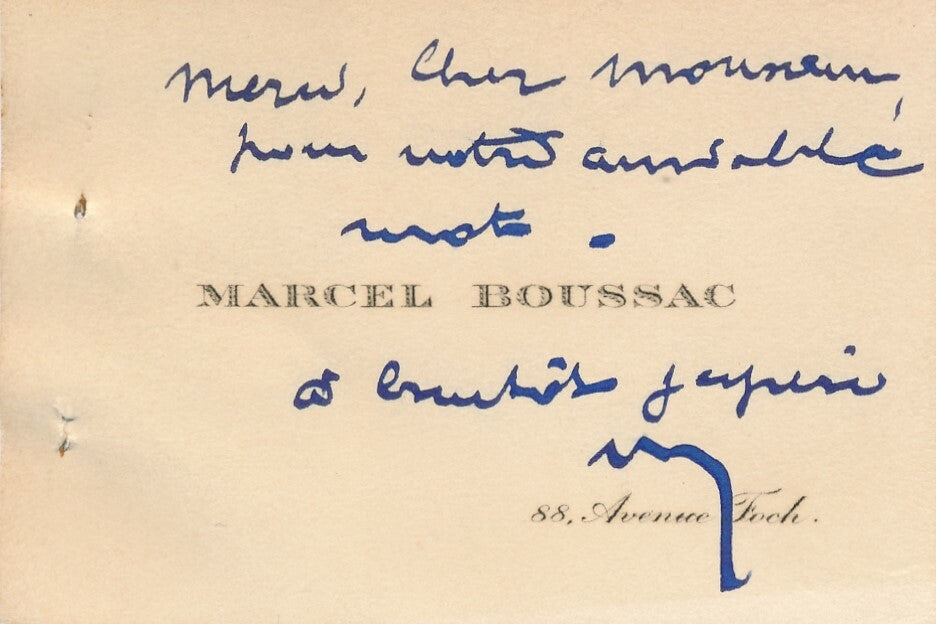 Entreprise : 12 cartes de visite autographes Peugeot Boussac Bleustein Blanchet