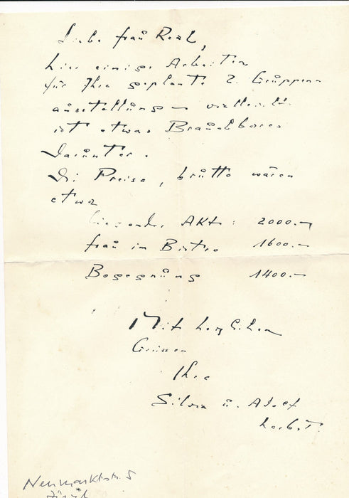 Suisse Adolf HERBST peintre correspondance 9 lettres autographes signées galerie