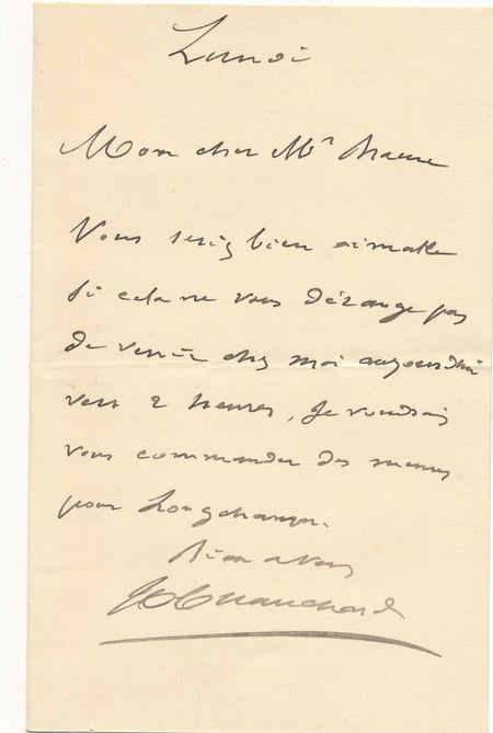 5 lettres autographes et carte postale signées photographe Gaston BRAUN