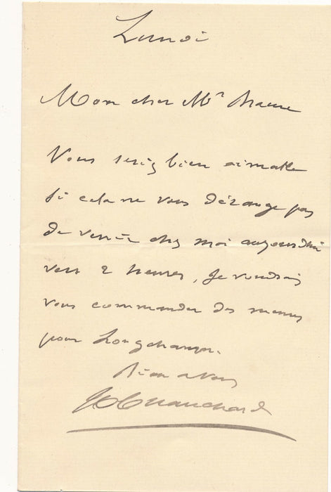 5 lettres autographes et carte postale signées photographe Gaston BRAUN