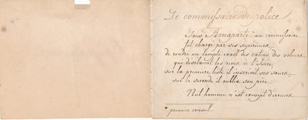 Olympe Bénazet poète manuscrit 8 poésies Eprigramme carnet relié