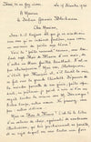 bel ensemble autographe Paul FORT 2 lettres 2 cartes 1 lettre épouse dédicace