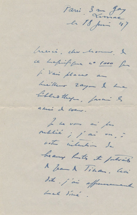 Robert BURNAND 6 lettres autographes signées voyages, rendez-vous, Jean de Tinan