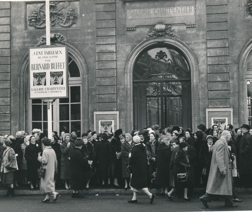 Exposition Bernard Buffet 1958 la queue Galerie Charpentier photo photographie