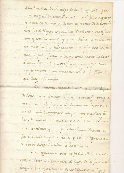 Pedro Pablo ABARDA DE BOLEA lettre signée ambassade espagne Bussy Ossun 1772