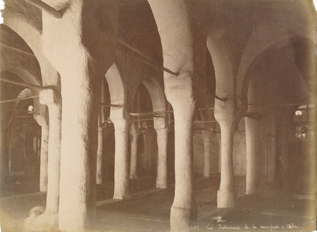 Tunisie Kairouan mosquée Sidi Okba v. 1880 photo photographie albumine colonnes