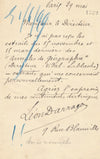 Léon DARRAGON lettre autographe signée n'a pas reçu extraits Annales géographie