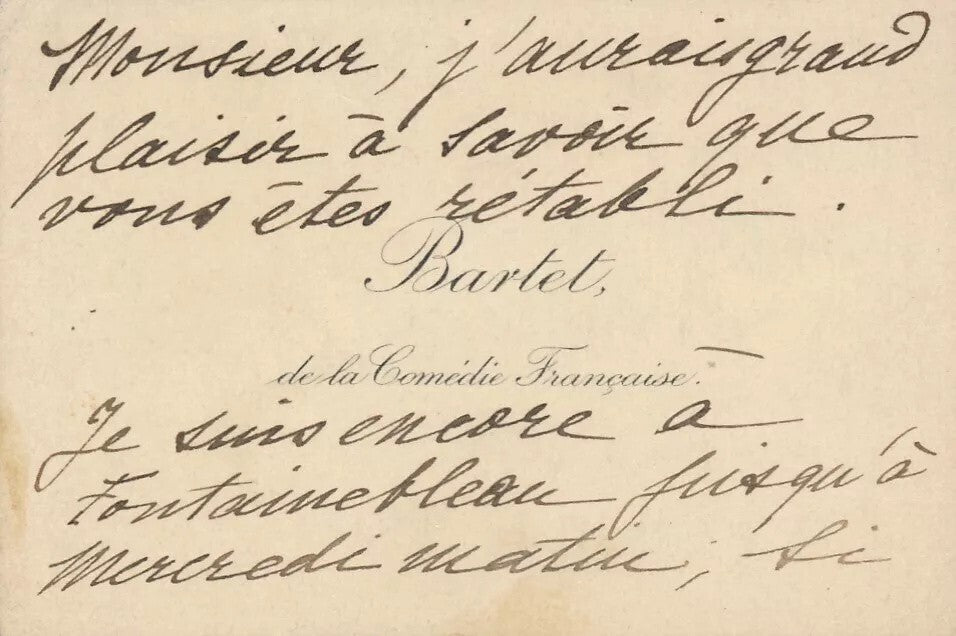 Julia BARTET comédienne 11 cartes et 2 lettres autographes bel ensemble !