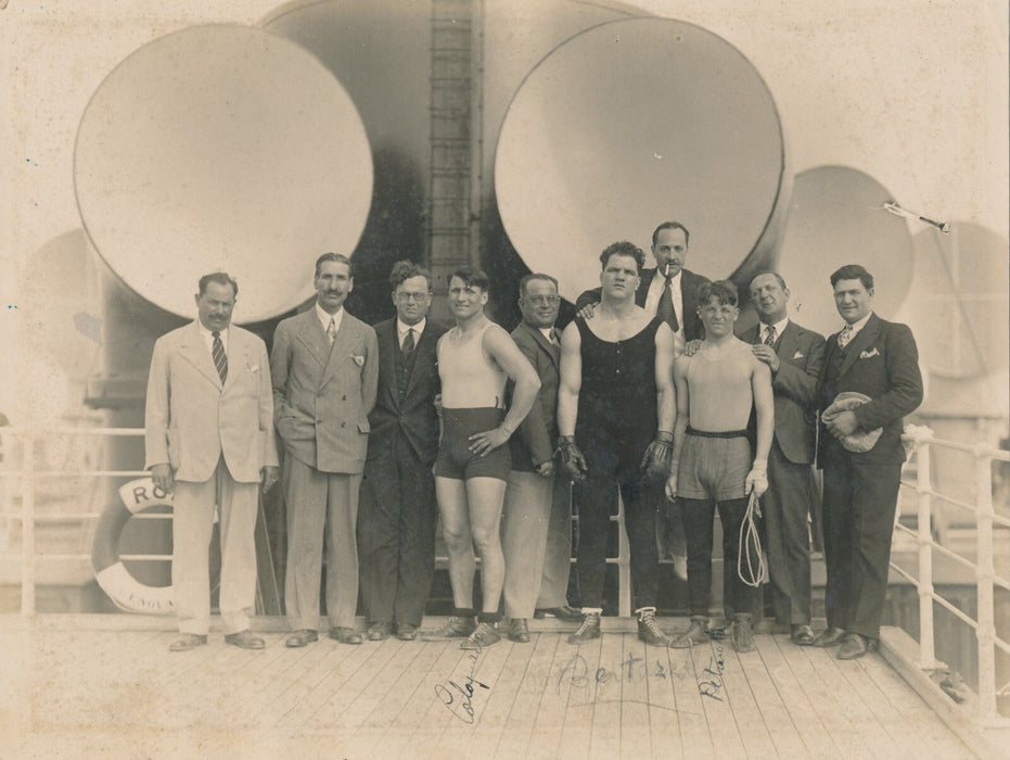 Bertazzoli poids lourd Petrarca boxe boxeur photo photographie signée  v. 1920