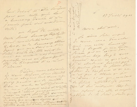 Adèle TOUSSAINT SAMSON femme lettre 4 lettres autographes signées à F. FEBVRE